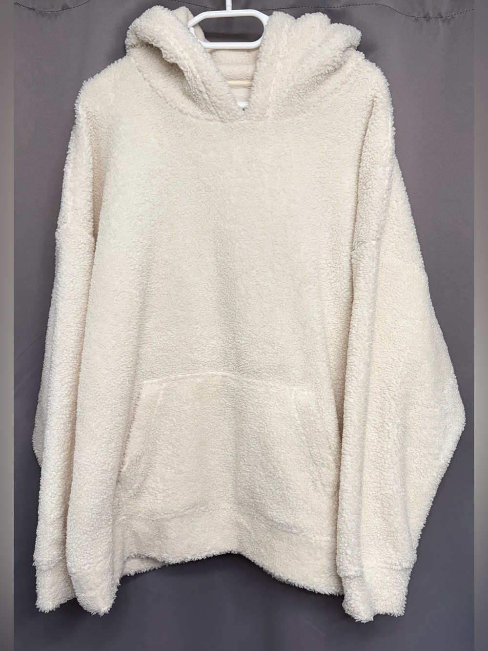 American Eagle Fuzzy Teddy Sherpa Pullover Hoodie